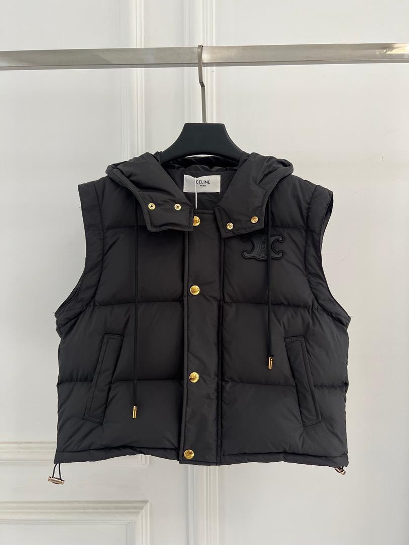 Black Hooded Puffer Jacket
