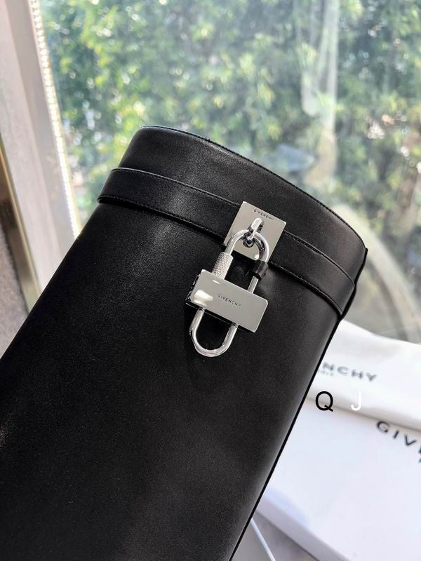 Leather Platform Knee Boots