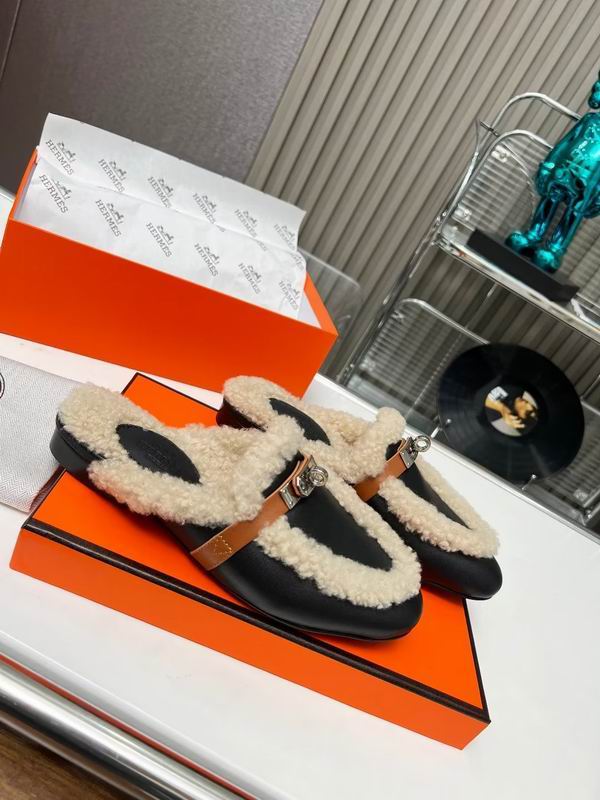 Fur Slip-on loafers - draft