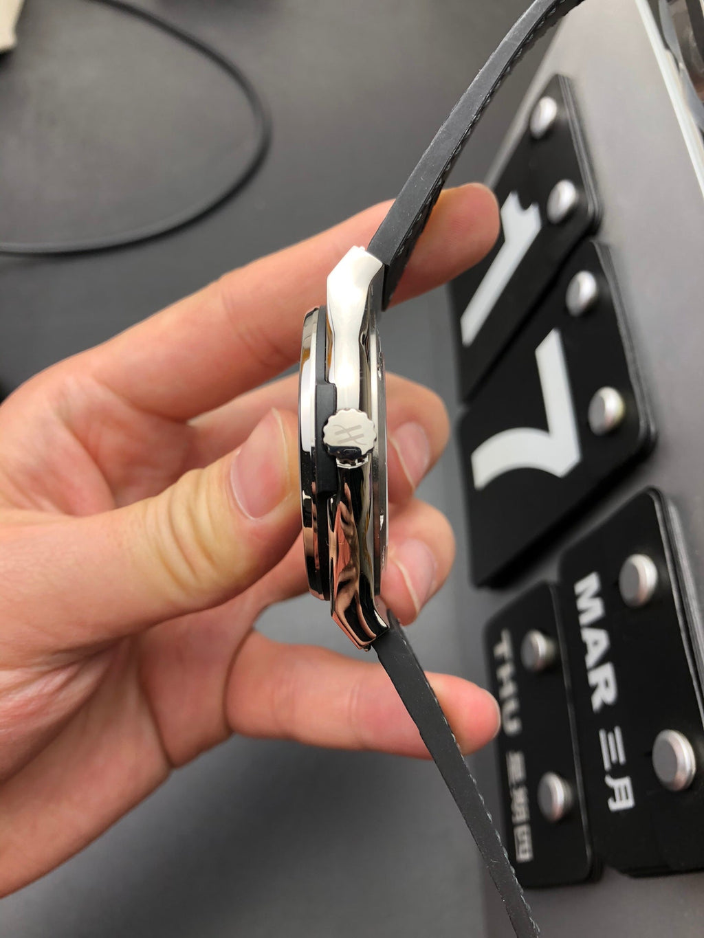 Silver Gradient Dial Watch 42 mm - draft